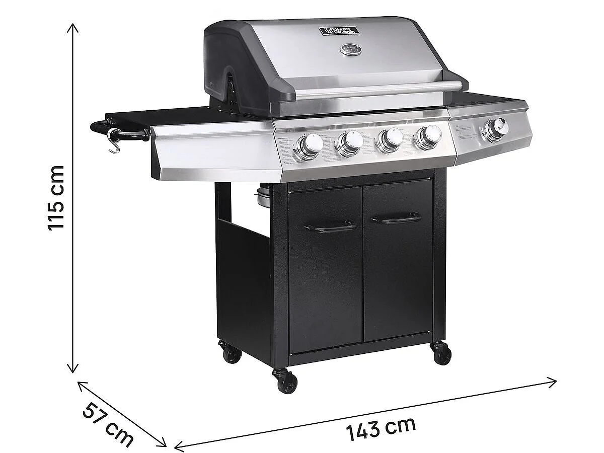 Grill gazowy "Bingo 5" - Czarny