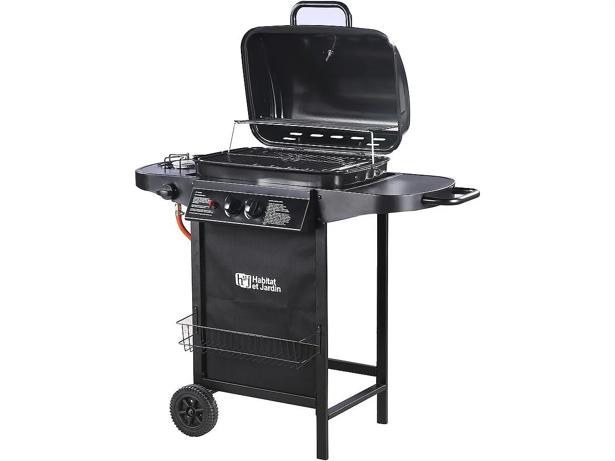 Babarcoa a gas "Party 3" - 3 quemadores (1 lateral) -  5,8kW - Negro