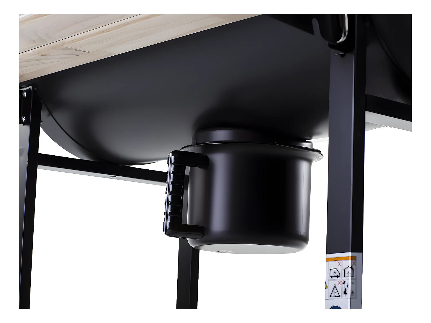 Barbecue XXL charbon de bois "King" - 95 x 63 x 105 cm - Noir