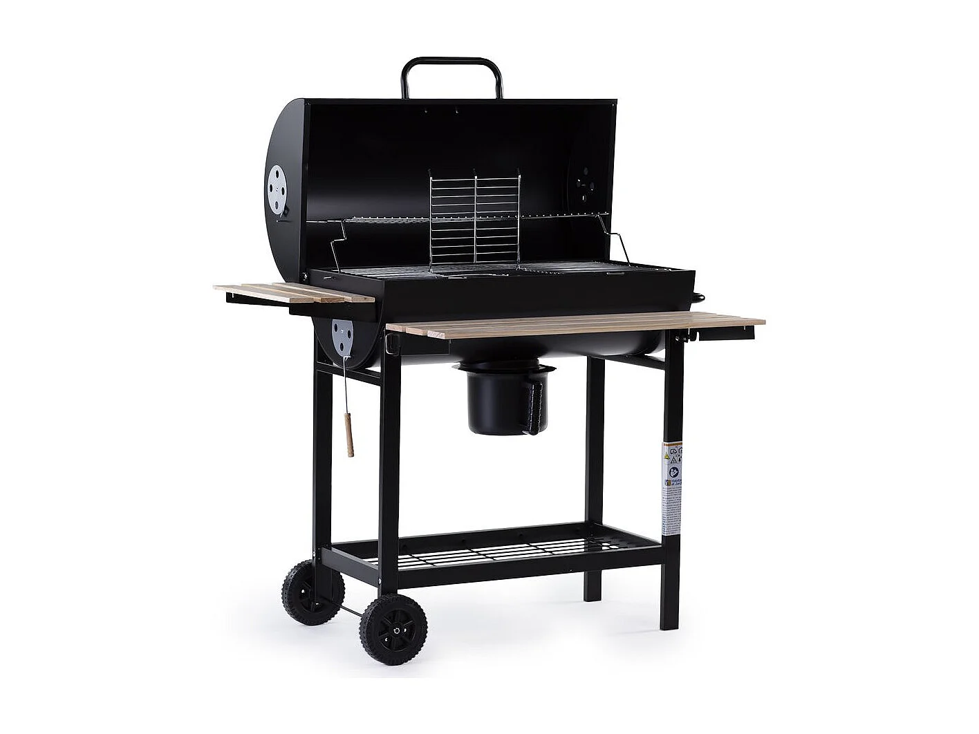 Barbacoa a carbón "King" - 95 x 63 x 105 cm - Negro