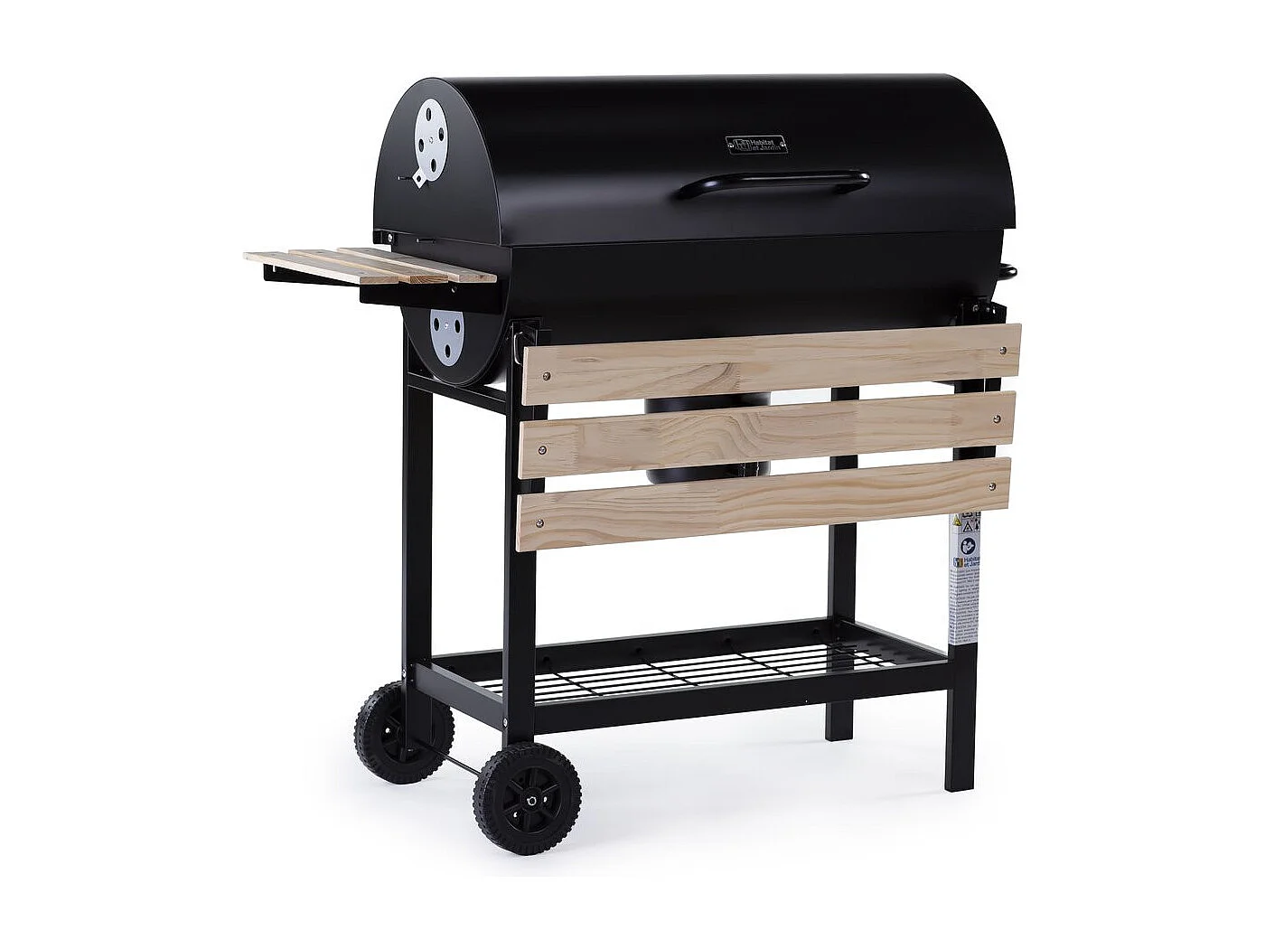 Barbacoa a carbón "King" - 95 x 63 x 105 cm - Negro