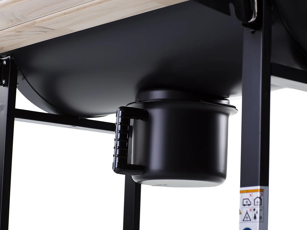 Barbecue XXL charbon de bois "King" - 95 x 63 x 105 cm - Noir