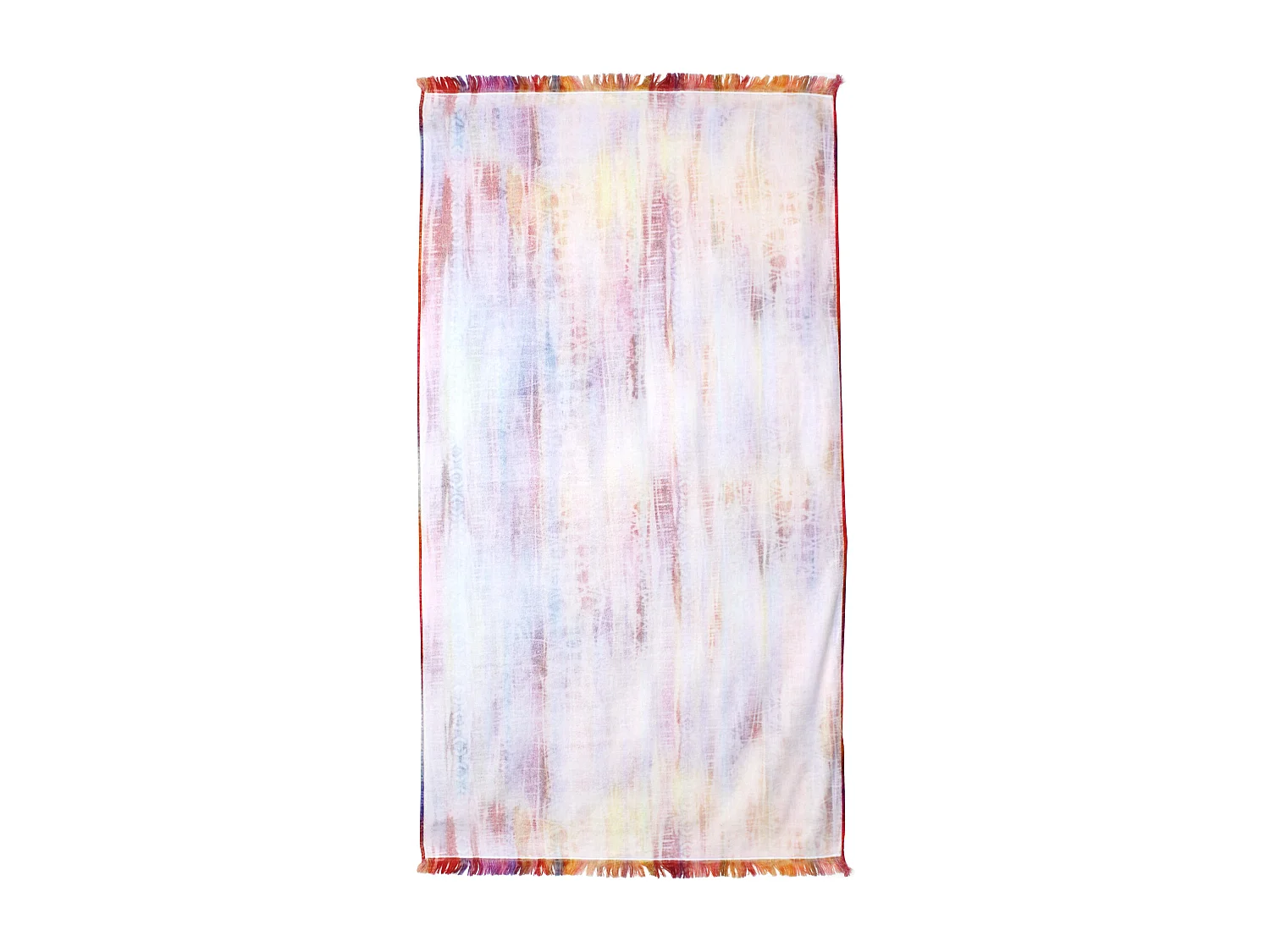 Drap de plage Fouta 100x180 cm coton 270 g/m² BIBIONE Cascade multicolore