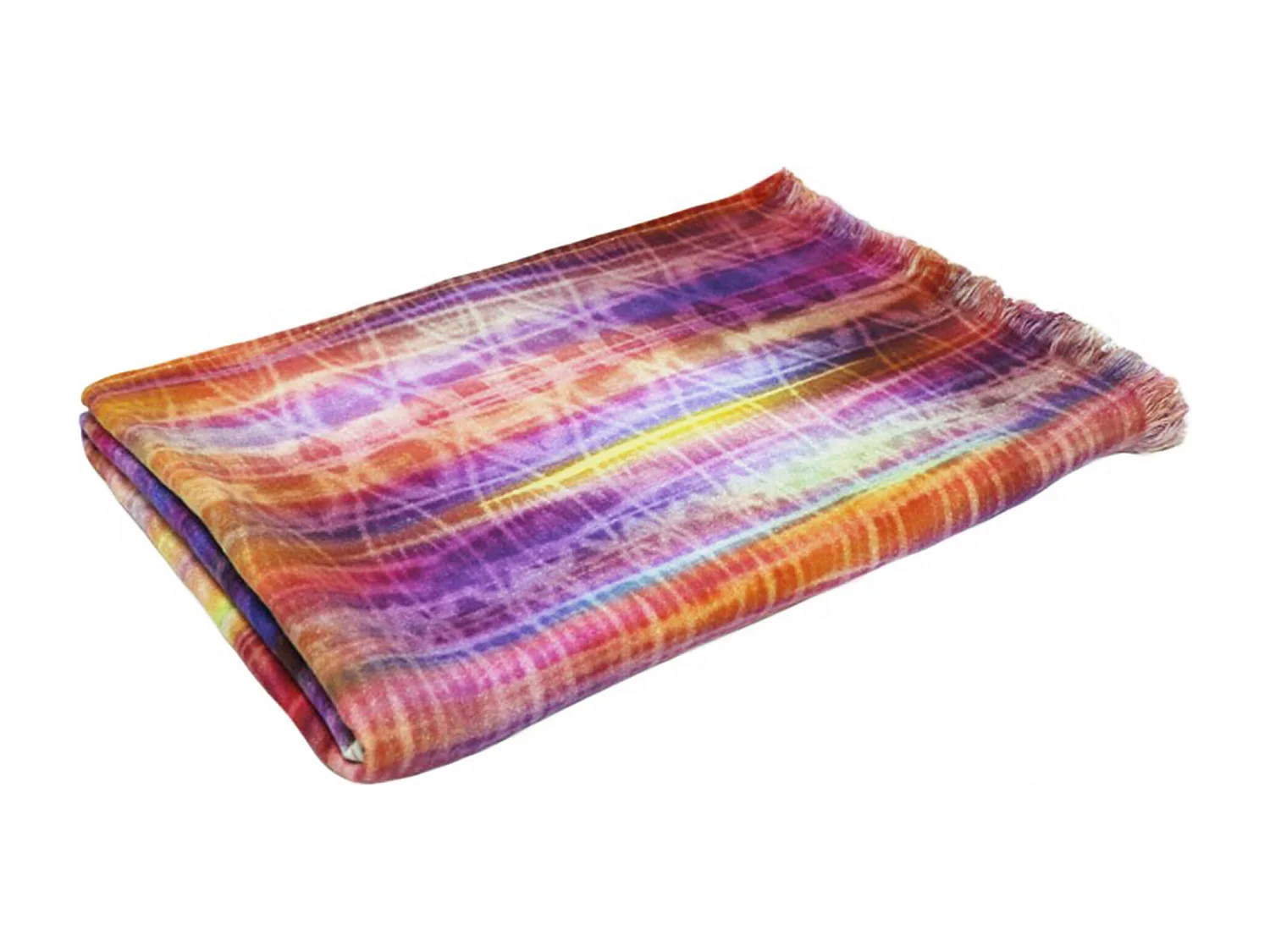 Drap de plage Fouta 100x180 cm coton 270 g/m² BIBIONE Cascade multicolore