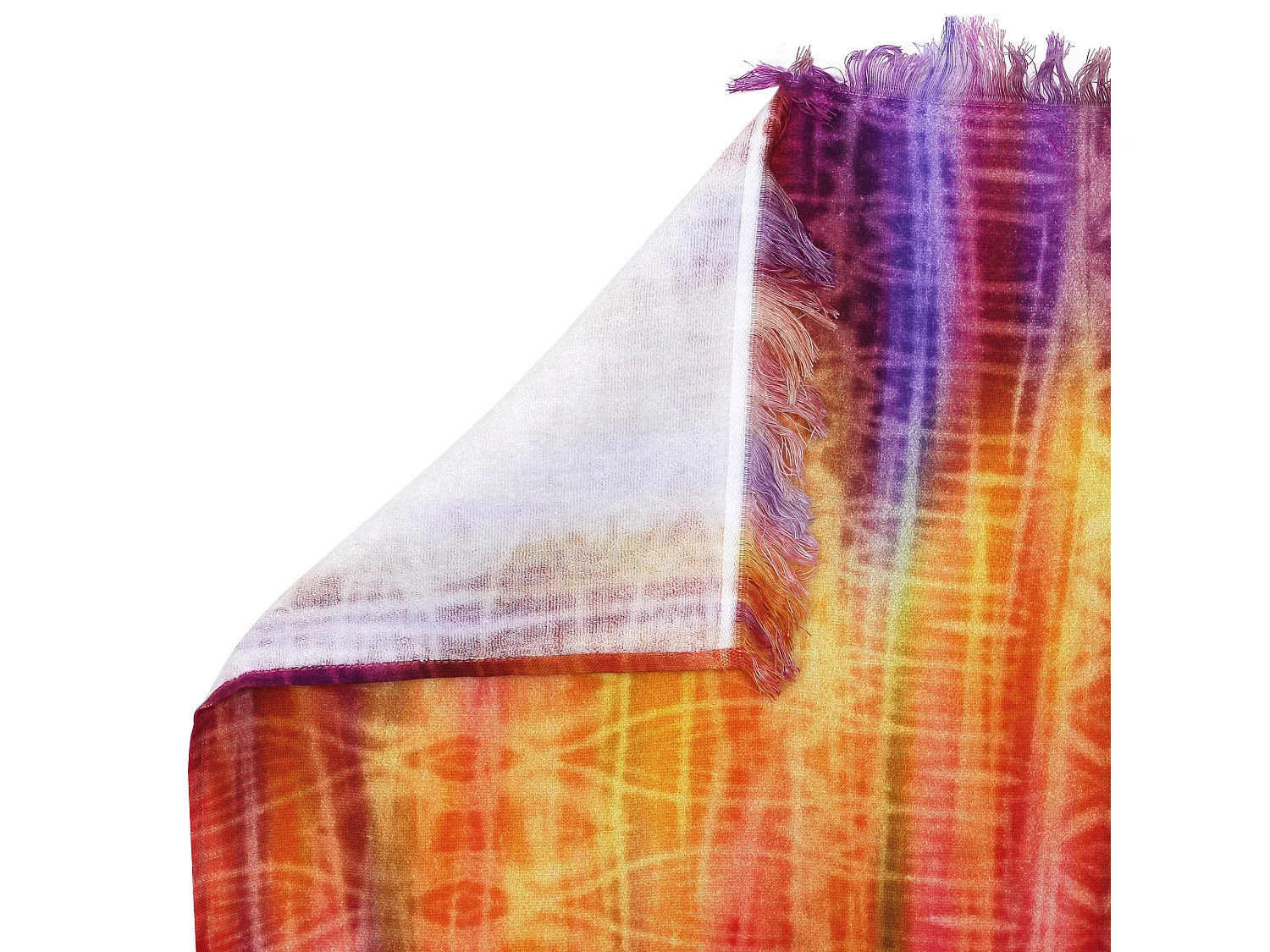 Drap de plage Fouta 100x180 cm coton 270 g/m² BIBIONE Cascade multicolore