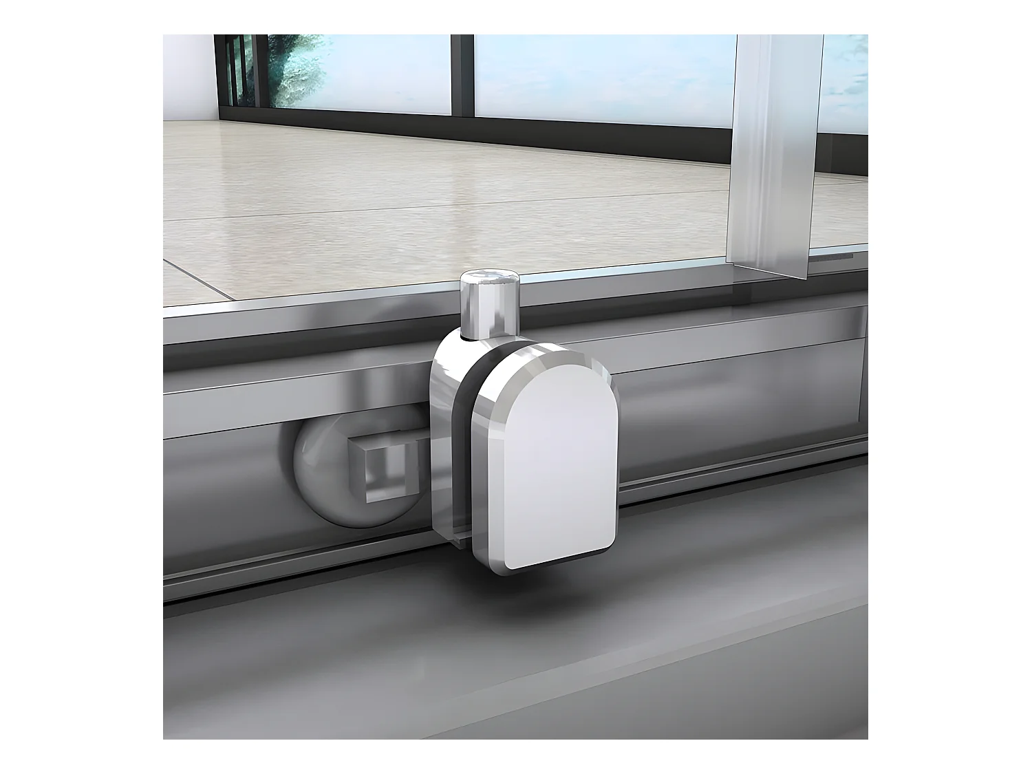 Cabine de douche coulissante 100x90x195cm en 6mm verre securit anticalcaire, L'accès d'angle