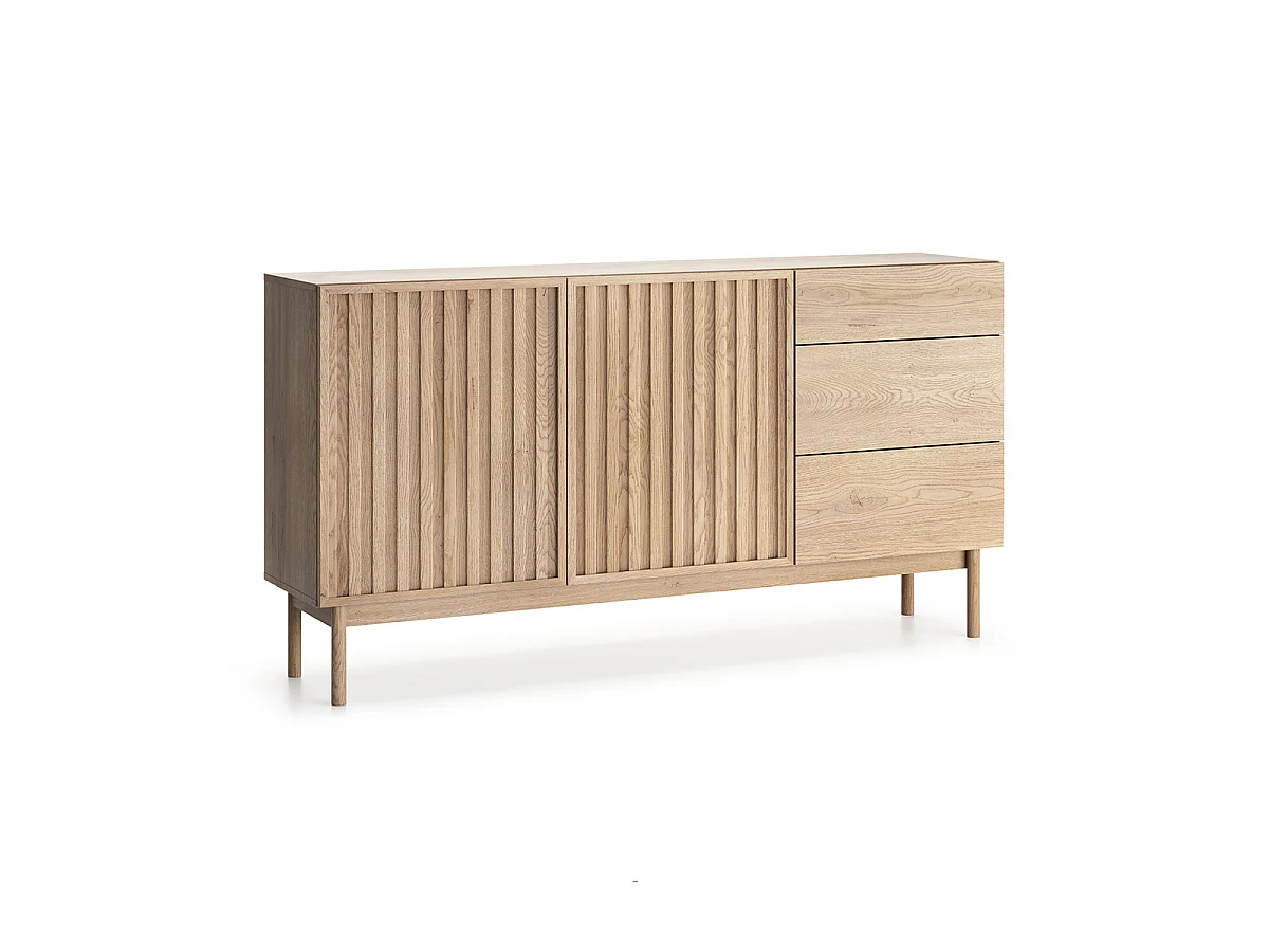 Buffet 2 portes 3 tiroirs Idor Bois