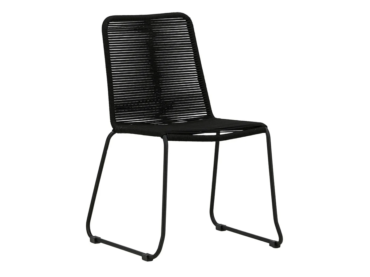 Chaise de Jardin Empilable "Lindos" 87cm Noir