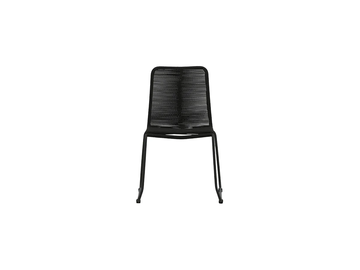 Chaise de Jardin Empilable "Lindos" 87cm Noir