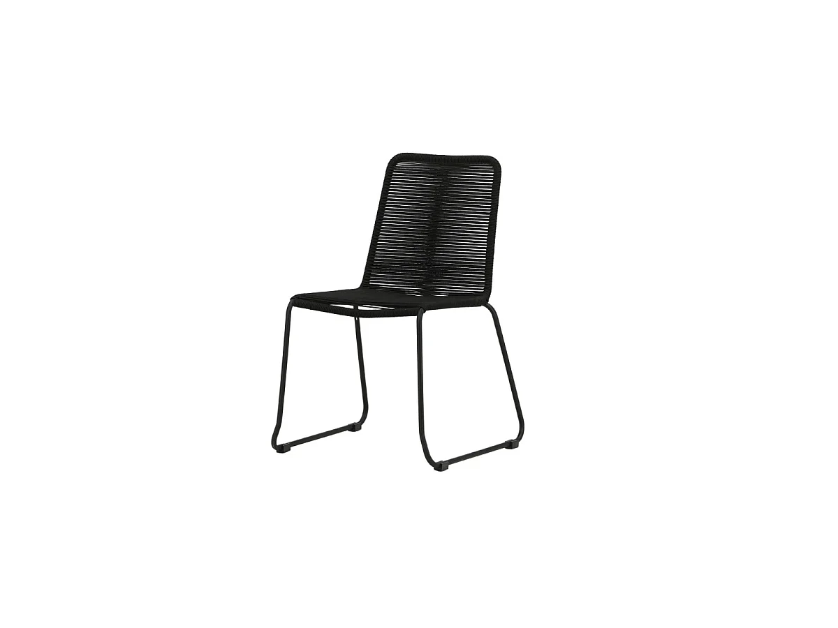 Chaise de Jardin Empilable "Lindos" 87cm Noir