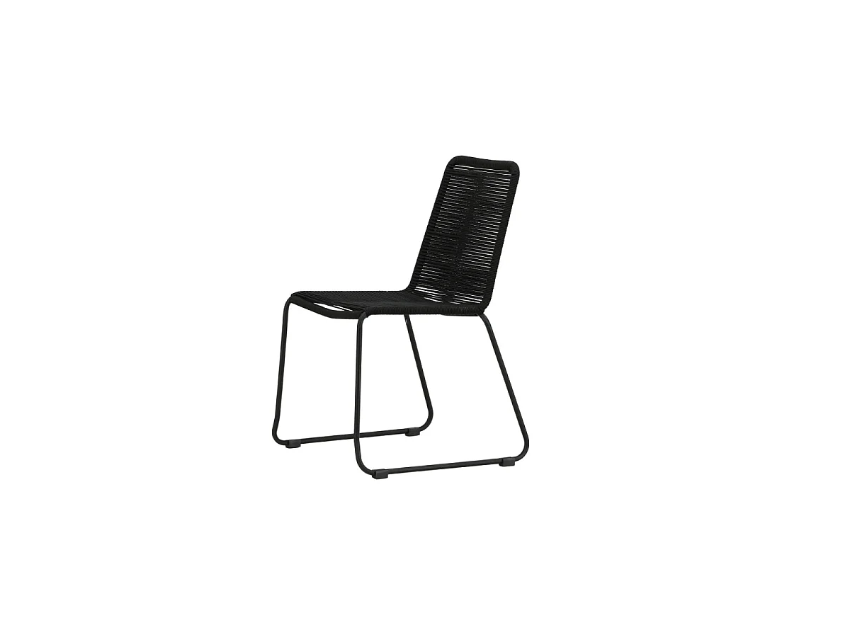 Chaise de Jardin Empilable "Lindos" 87cm Noir