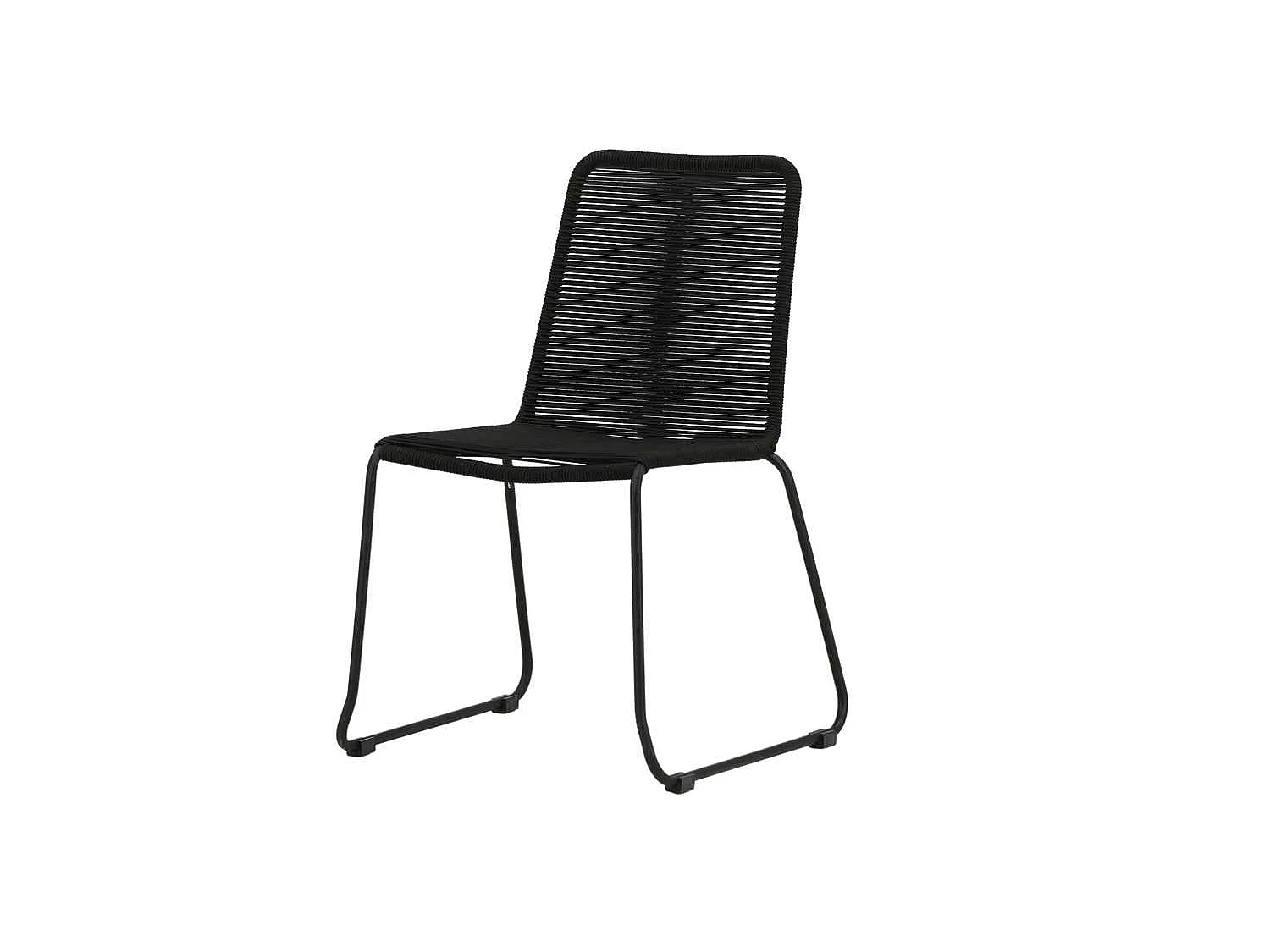 Chaise de Jardin Empilable "Lindos" 87cm Noir