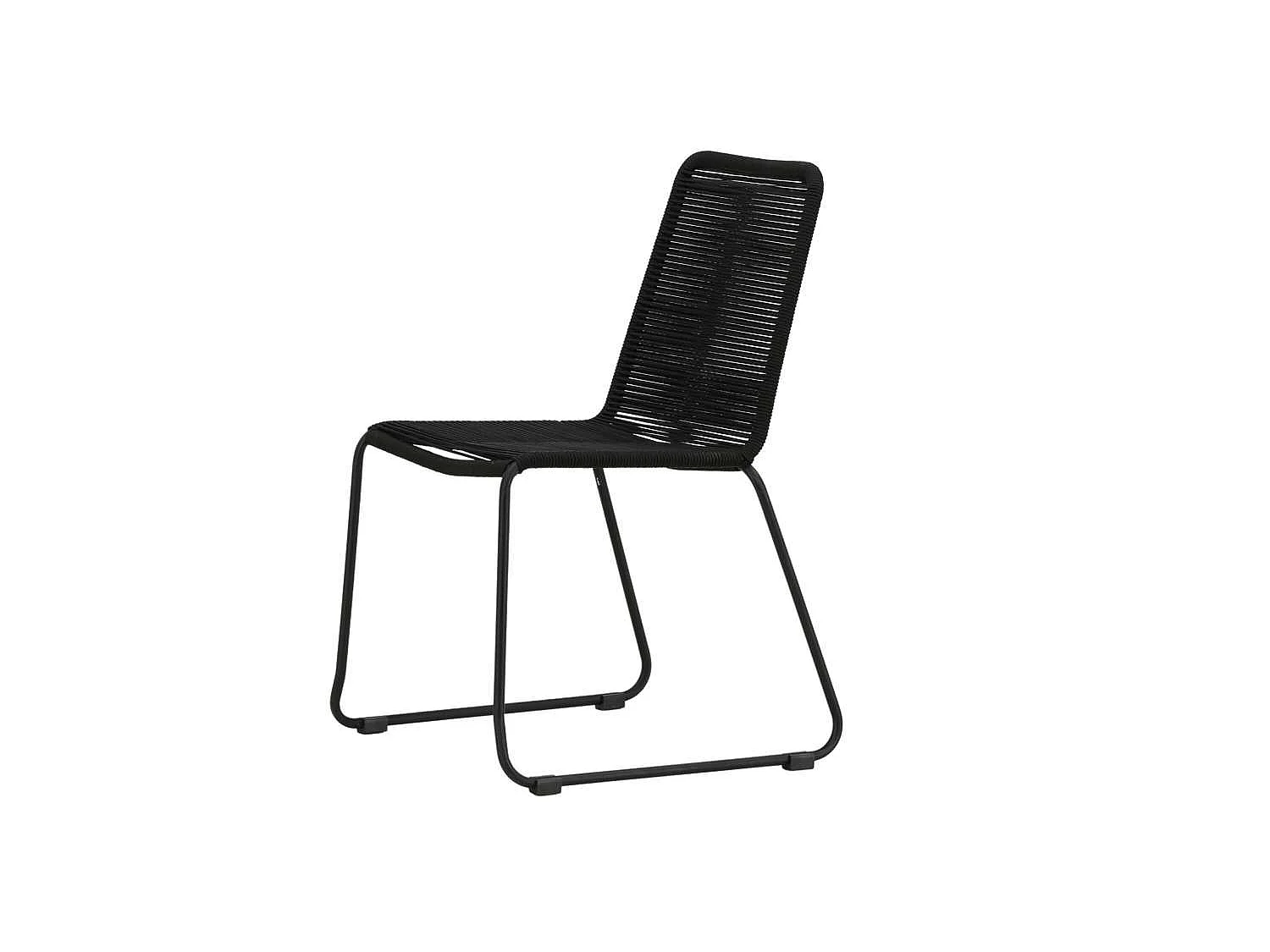 Chaise de Jardin Empilable "Lindos" 87cm Noir