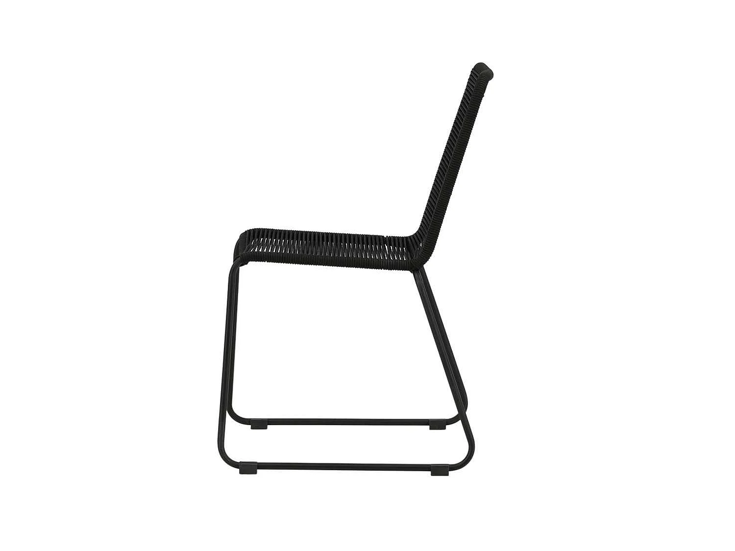 Chaise de Jardin Empilable "Lindos" 87cm Noir