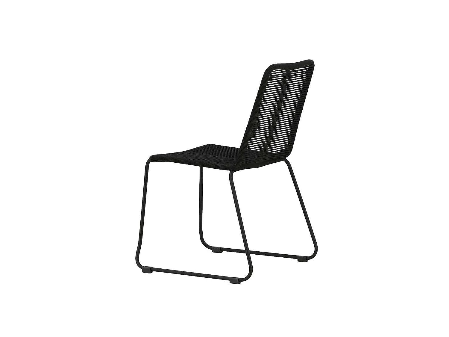 Chaise de Jardin Empilable "Lindos" 87cm Noir