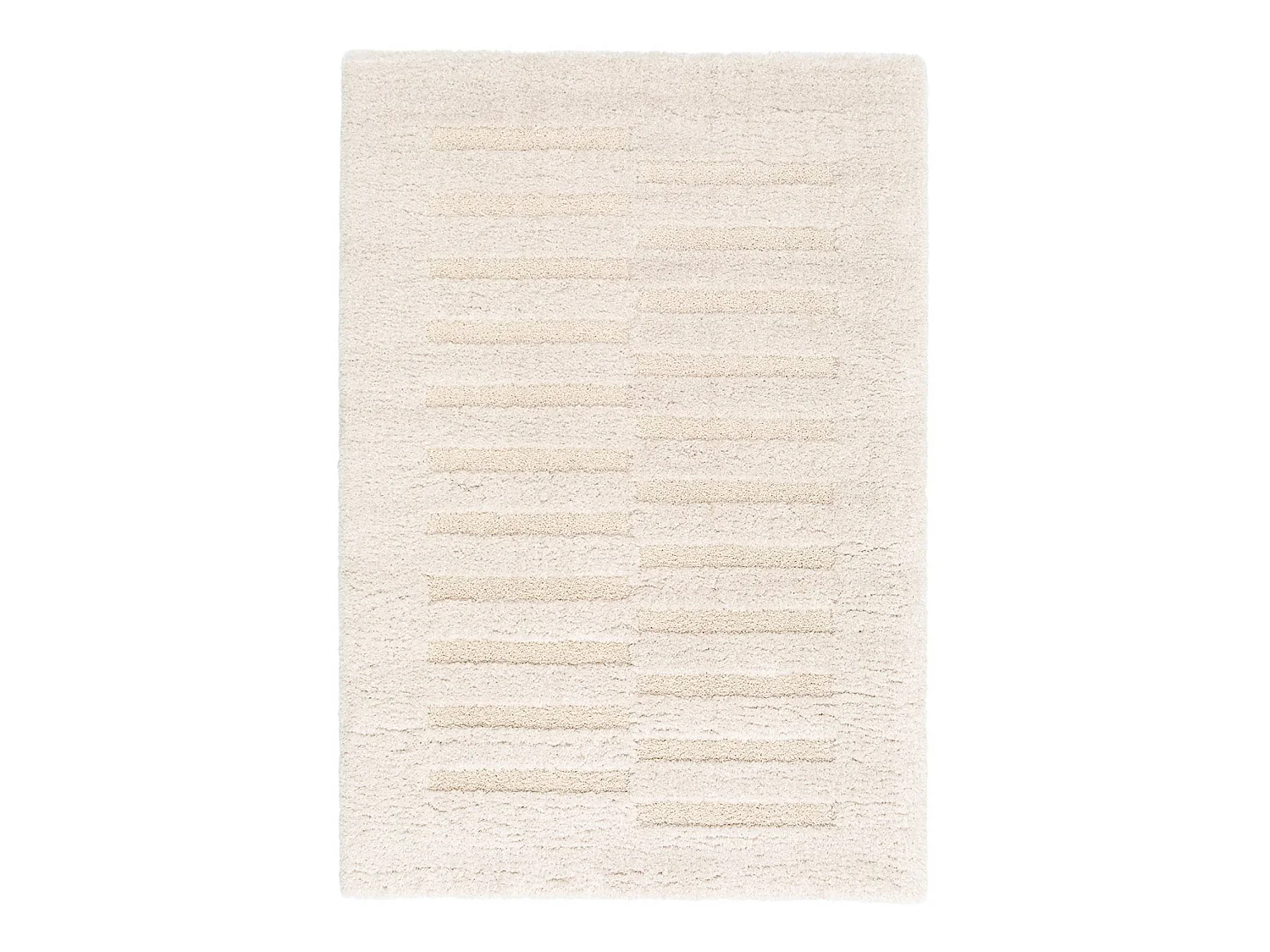 Tapis intérieur motif avec relief crème 160x230cm - Rio