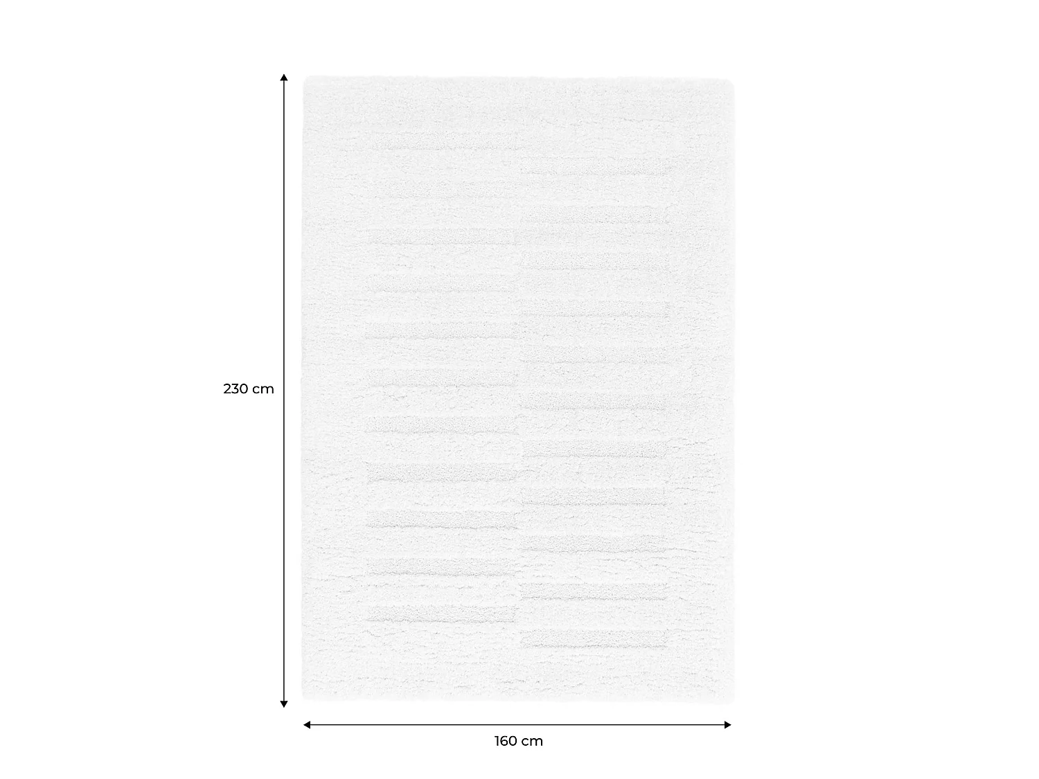 Tapis intérieur motif avec relief crème 160x230cm - Rio