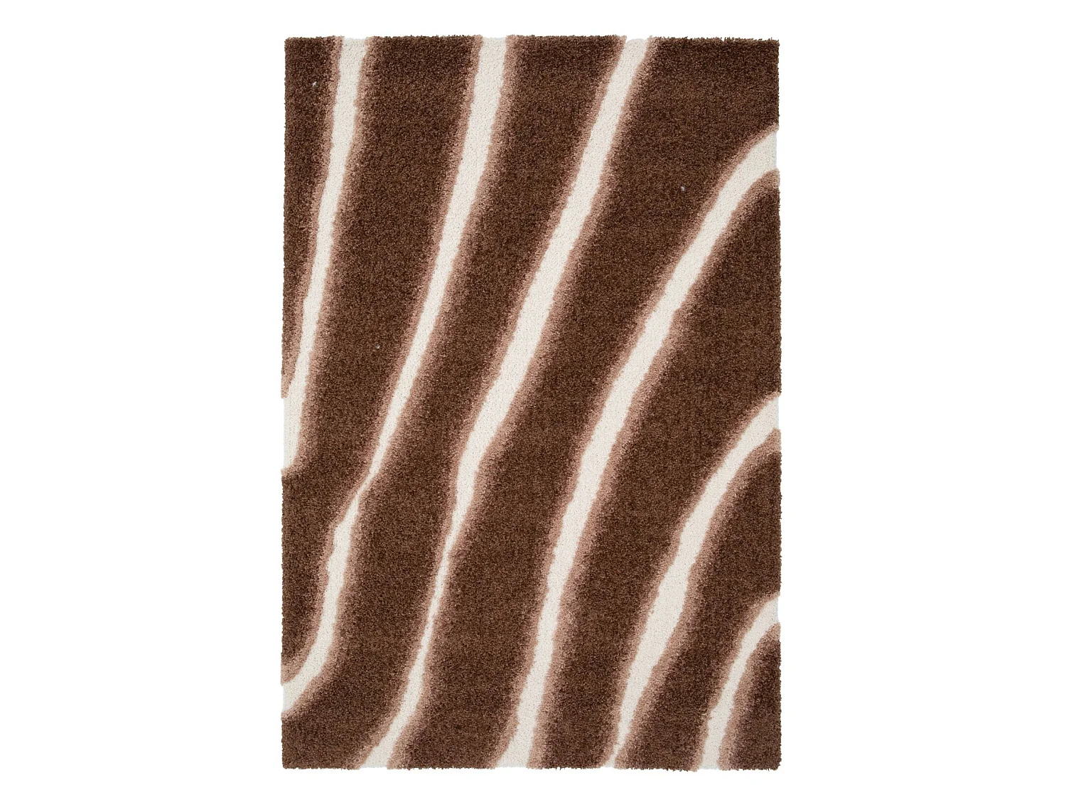 Tapis intérieur motif rayé marron 160x230cm - Nya