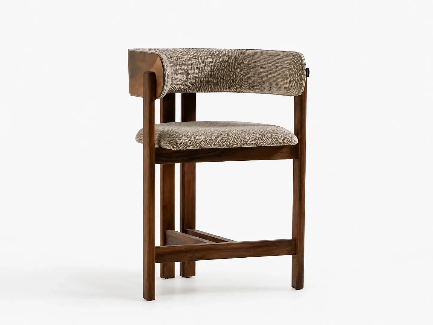 Chaise haute ESMÉ bois et cuir noir