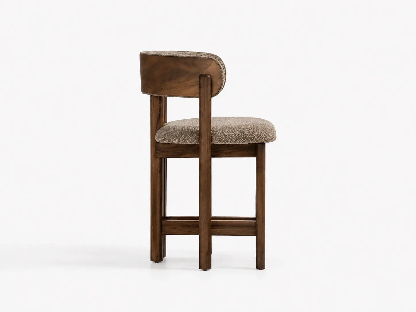 Chaise haute ESMÉ bois et cuir noir