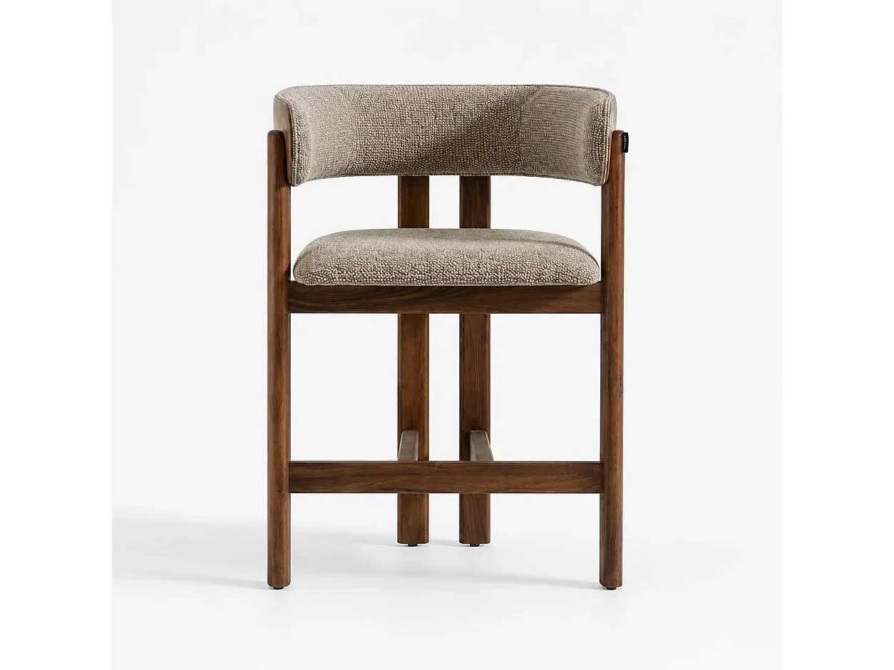 Chaise haute ESMÉ bois et cuir noir