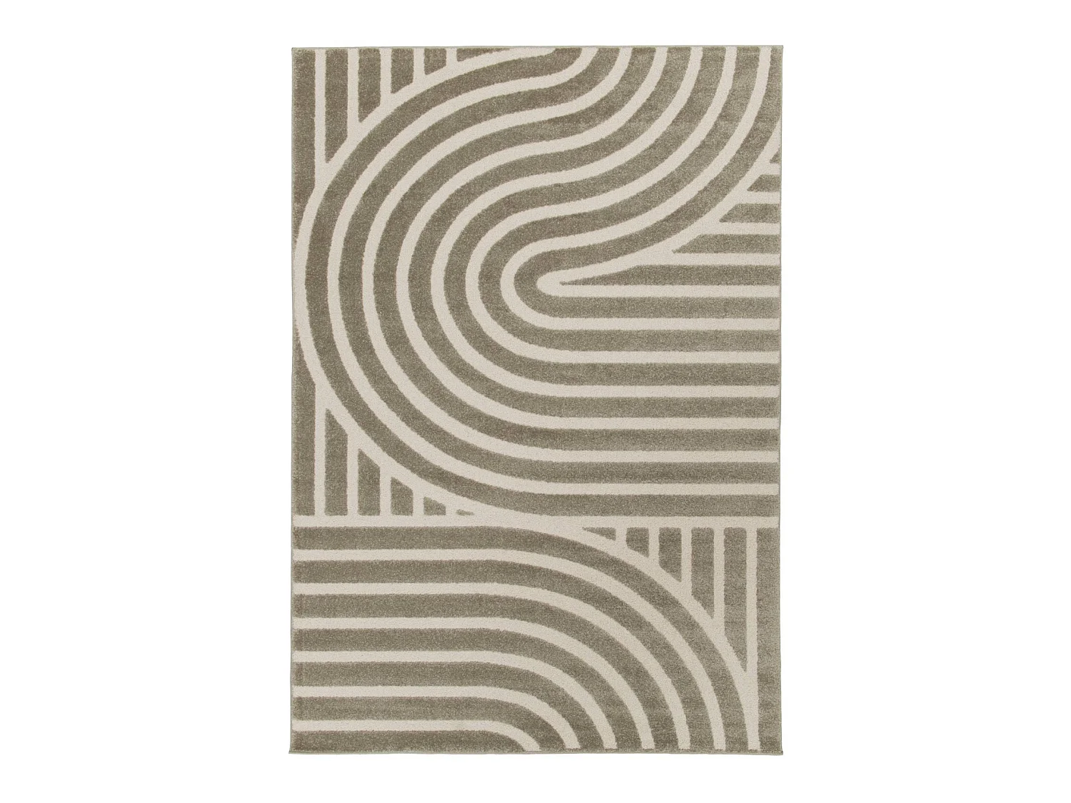 Tapis intérieur motif graphique taupe 160x230cm - Enzo