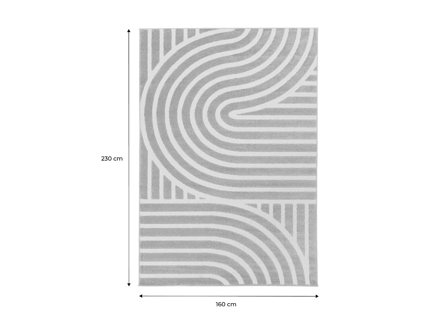Tapis intérieur motif graphique taupe 160x230cm - Enzo