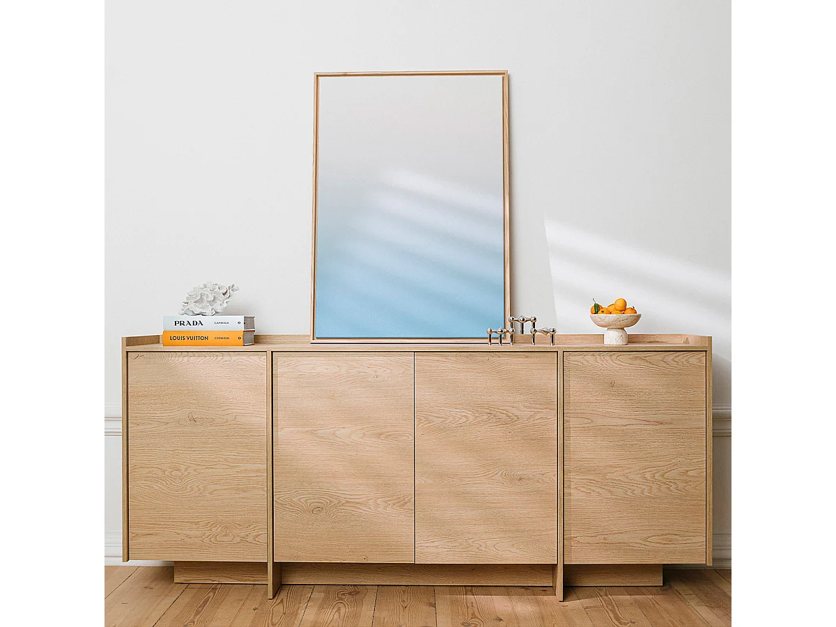 Japandi Sideboard 4 dörrar Trä