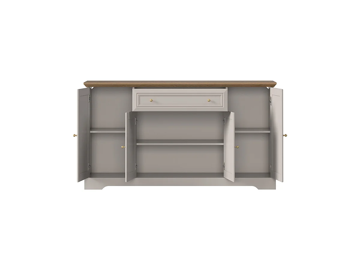 Buffet 4 portes 1 tiroir Dulci Cachemire et Bois