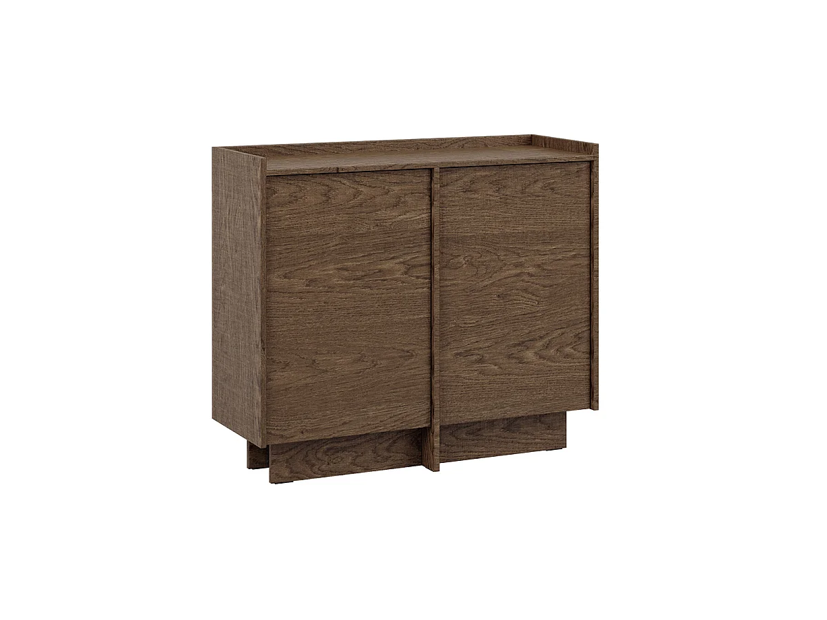 Japandi 2-deurs dressoir Donker hout