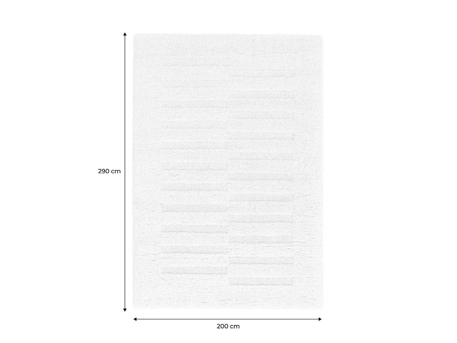 Tapis intérieur motif avec relief crème 200x290cm - Rio