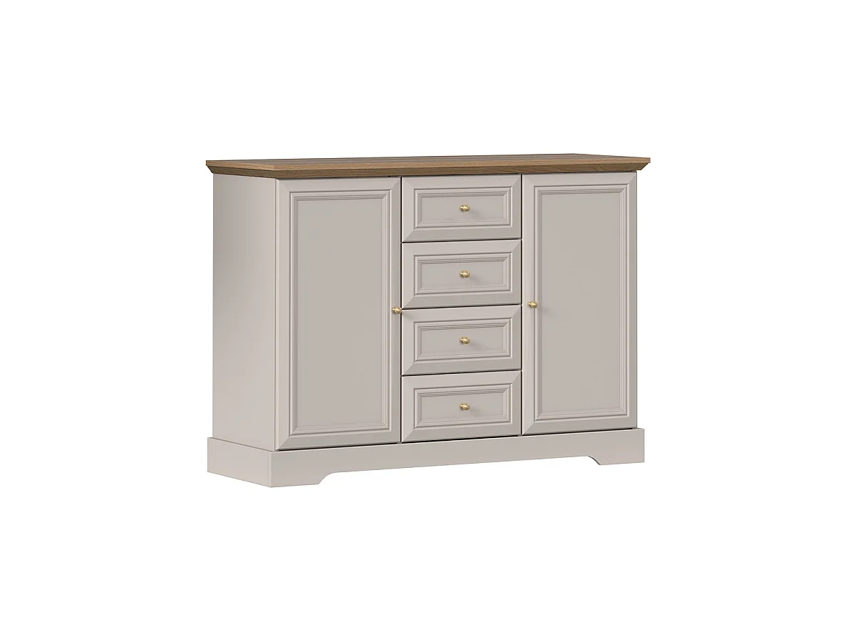 Buffet 2 portes 4 tiroirs Dulci Cachemire et Bois