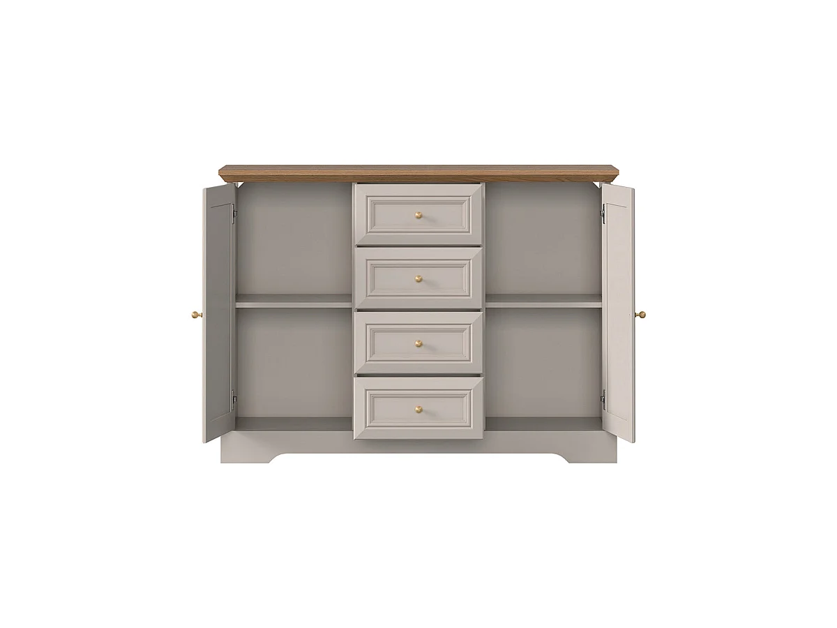 Buffet 2 portes 4 tiroirs Dulci Cachemire et Bois