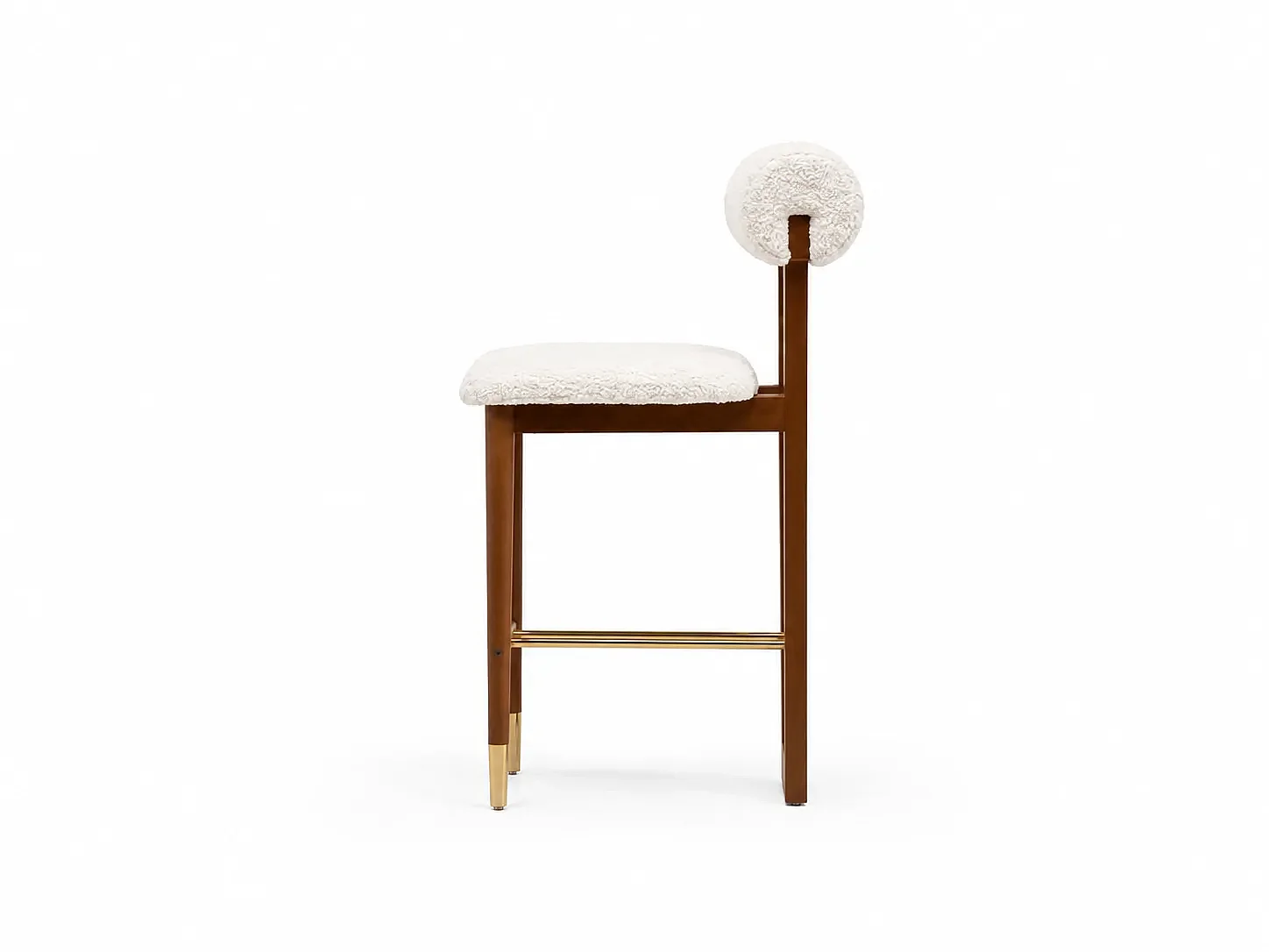 CHAISE HAUTE DE BAR BEIGE ALBA EN BOIS