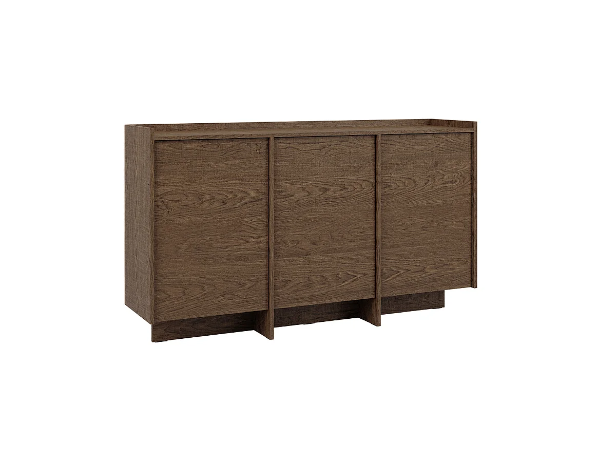 Buffet 3 portes Japandi Bois foncé