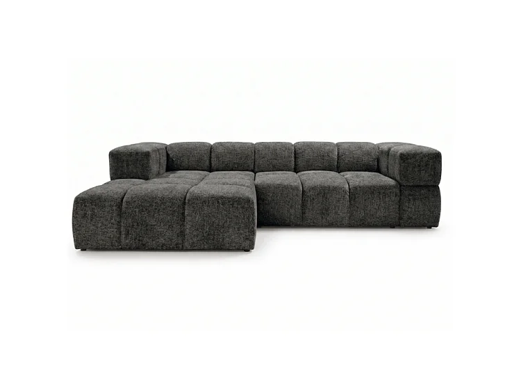 RUBI – canapé d’angle convertible gauche 288x182 cm, BELLO 20 gris