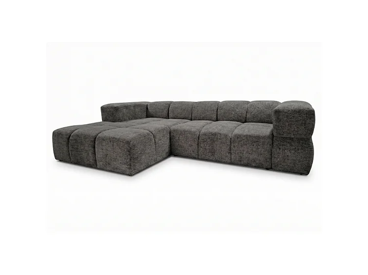 RUBI – canapé d’angle convertible gauche 288x182 cm, BELLO 20 gris