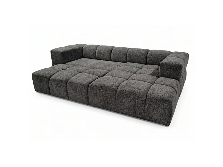 RUBI – canapé d’angle convertible gauche 288x182 cm, BELLO 20 gris