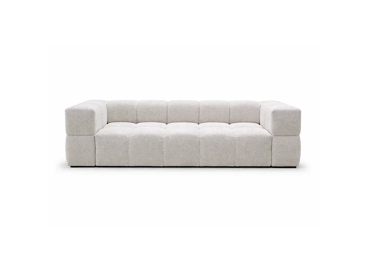RUBI – sofa 3-osobowa z funkcją spania 150x202 cm, tkanina Anthology 20 biała