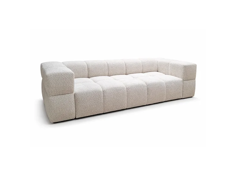 RUBI – sofa 3-osobowa z funkcją spania 150x202 cm, tkanina Anthology 20 biała
