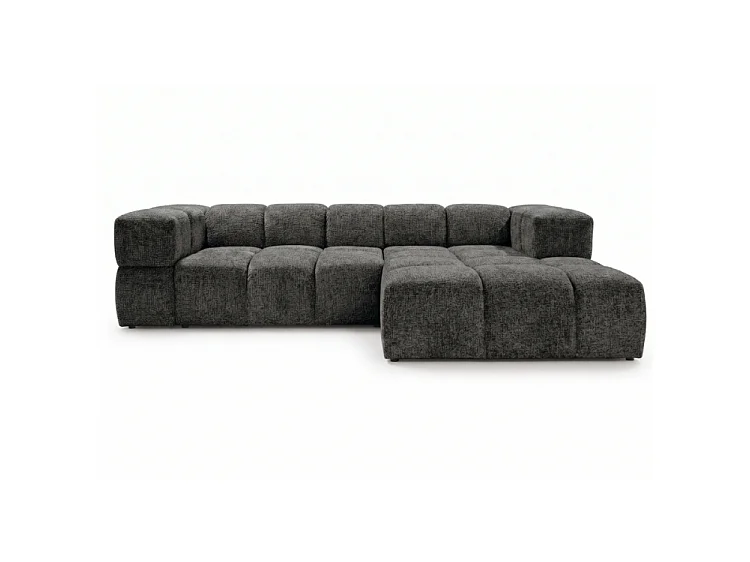 RUBI – ausziehbares Ecksofa rechtsseitig 288x182 cm, BELLO 20 Grau