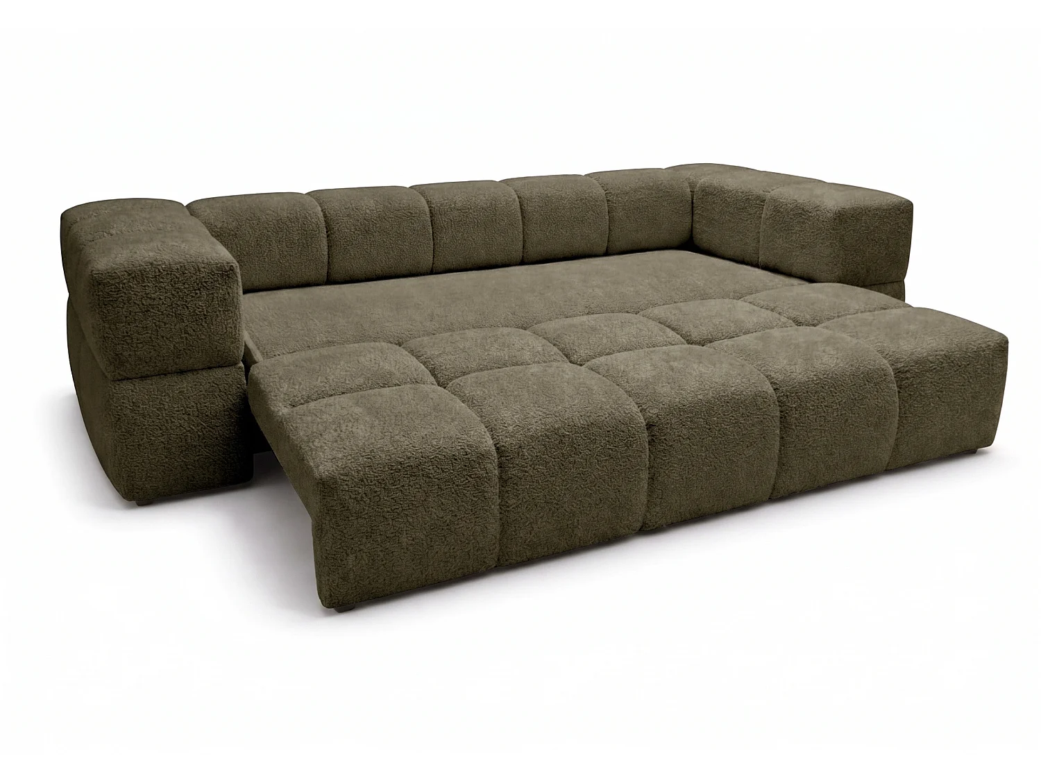 RUBI – sofa 3-osobowa z funkcją spania 150x202 cm, tkanina Anthology 12 ciemnozielona