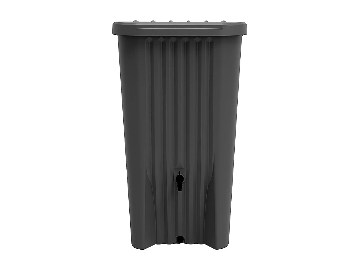 EDA RECUP'DECO 150L Collettore di acqua piovana antracite con protezione UV, Made in France, Include rubinetto e tappo di drenaggio