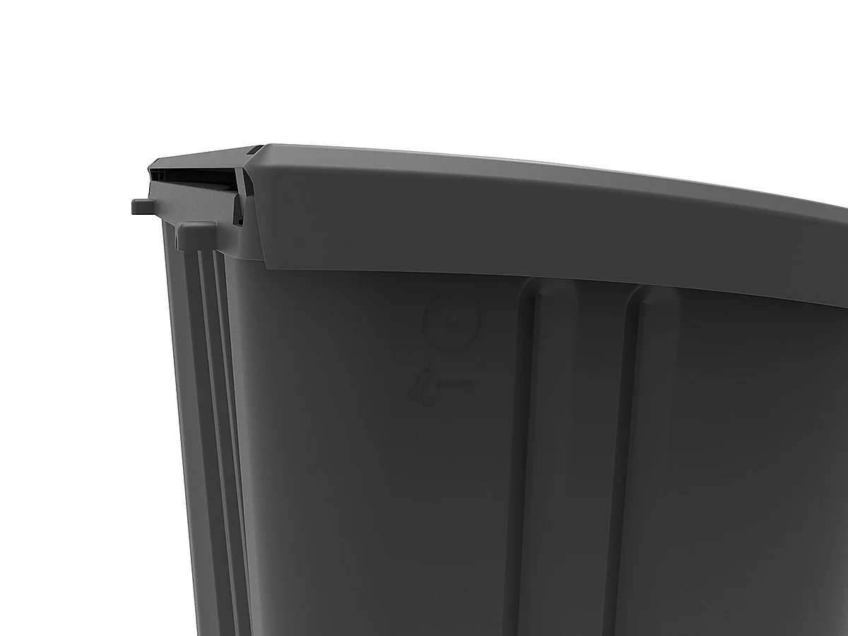 EDA RECUP'DECO 150L Collettore di acqua piovana antracite con protezione UV, Made in France, Include rubinetto e tappo di drenaggio