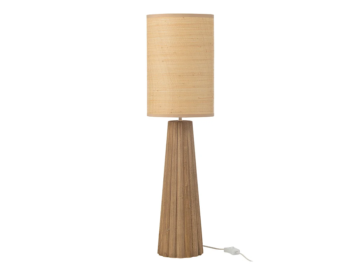 Lampe à Poser Parapluie en Bois "Ailanthus" 78cm Naturel