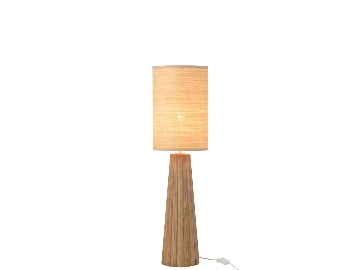 Lampe à Poser Parapluie en Bois "Ailanthus" 78cm Naturel