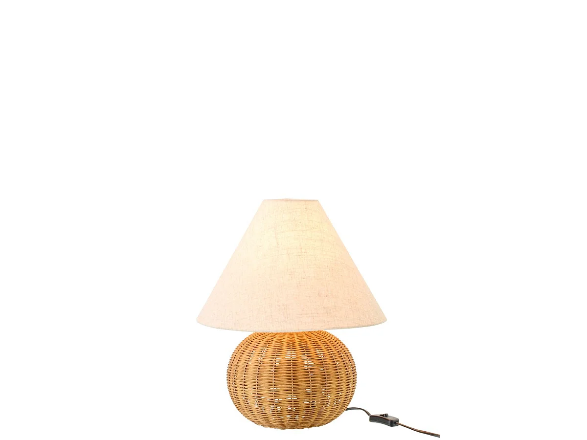 Lampe à Poser en Rotin "Tanisha" 42cm Naturel