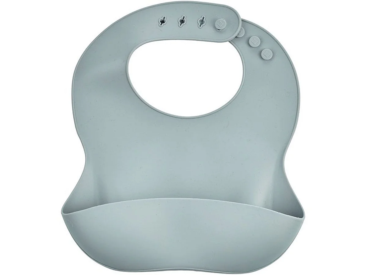 Bavoir silicone THERMOBABY avec poche récupératrice et tour de cou réglable