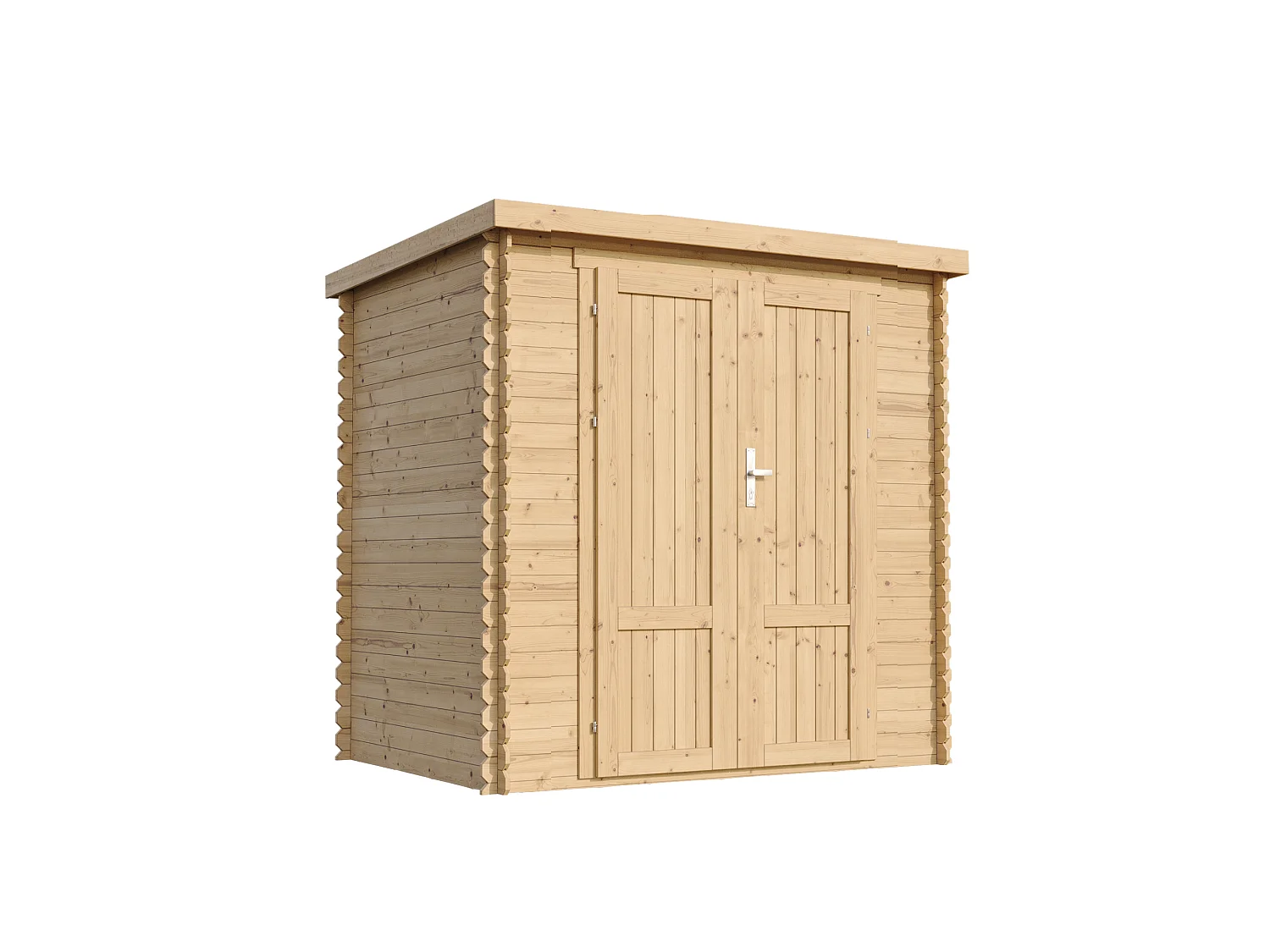 Holz Gartenhaus mit imprägniertem Holzboden - 142x204xH206 cm / 2.22 m² - M311F1+M311G
