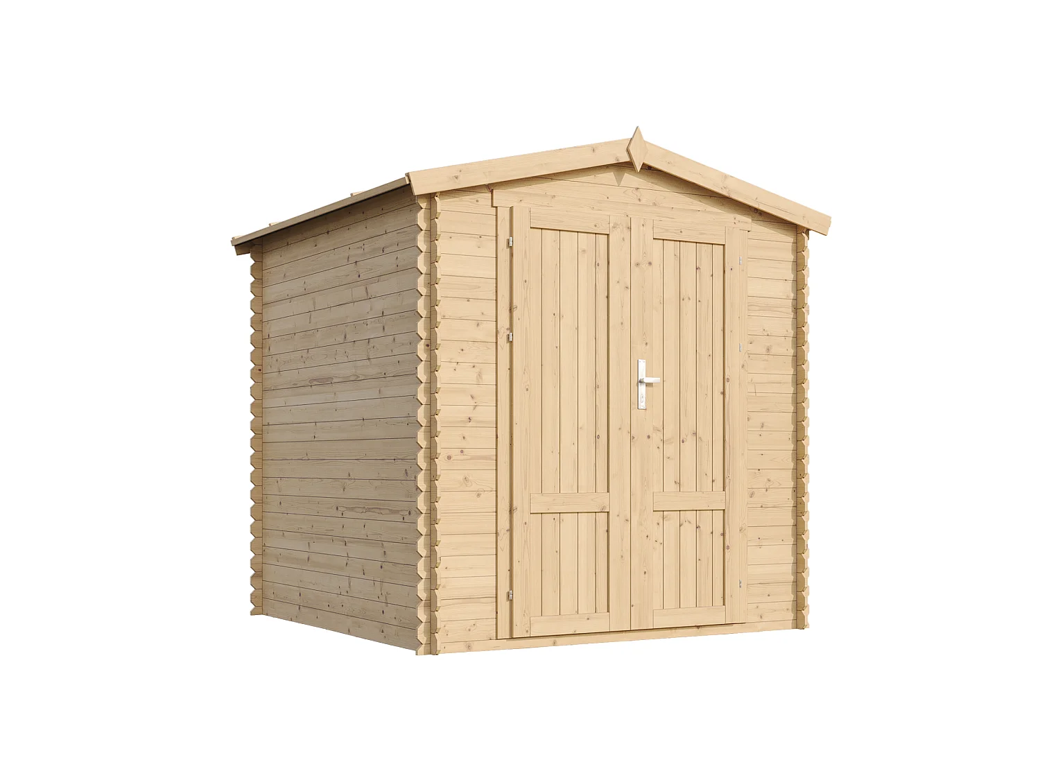 Holz Gartenhaus mit imprägniertem Holzboden - 206x216xH224 cm - 3.53 m² - M343F1+M343G